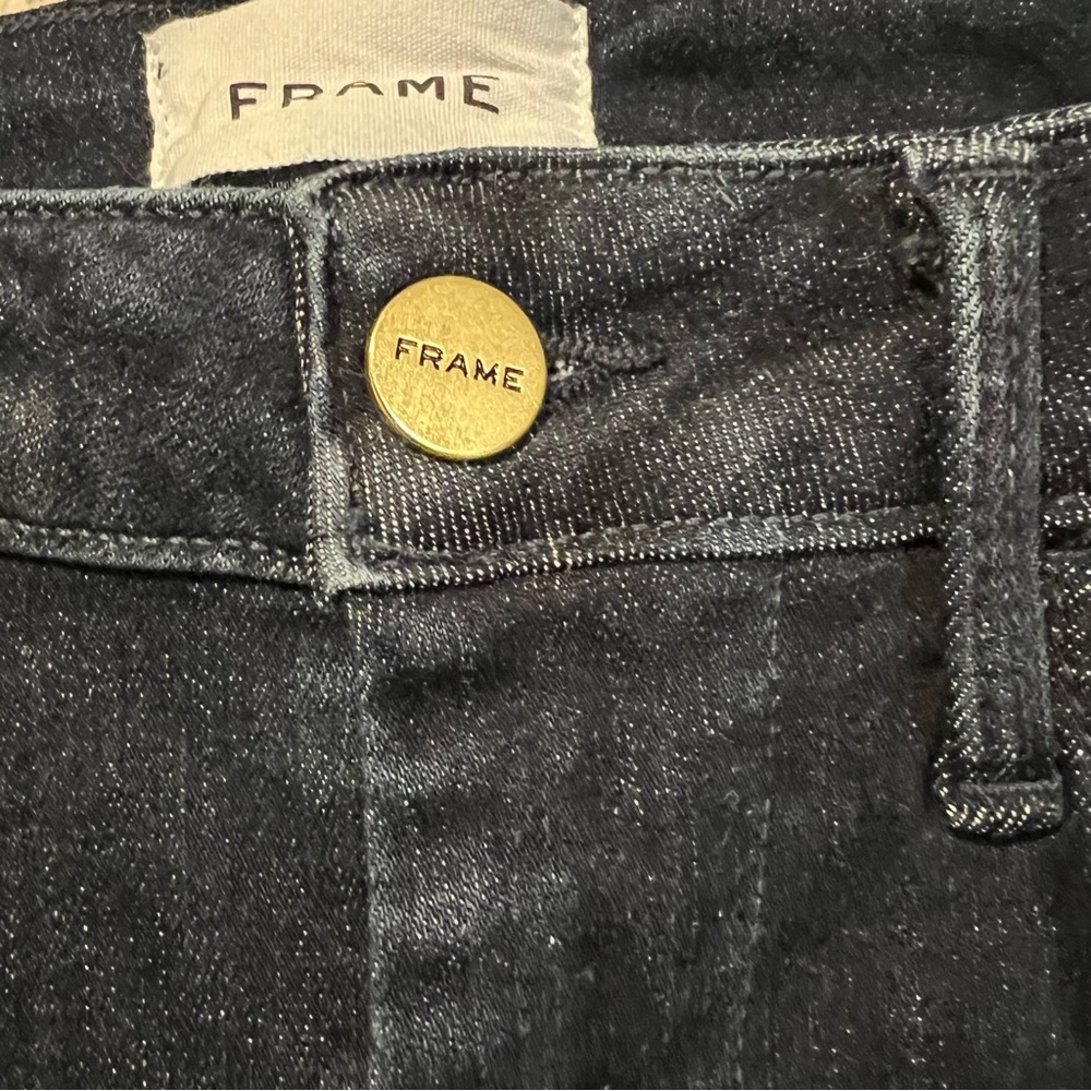 Frame Denim Le One Skinny Keller Dark Blue Ankle length Jeans size 29 - Picture 6 of 16